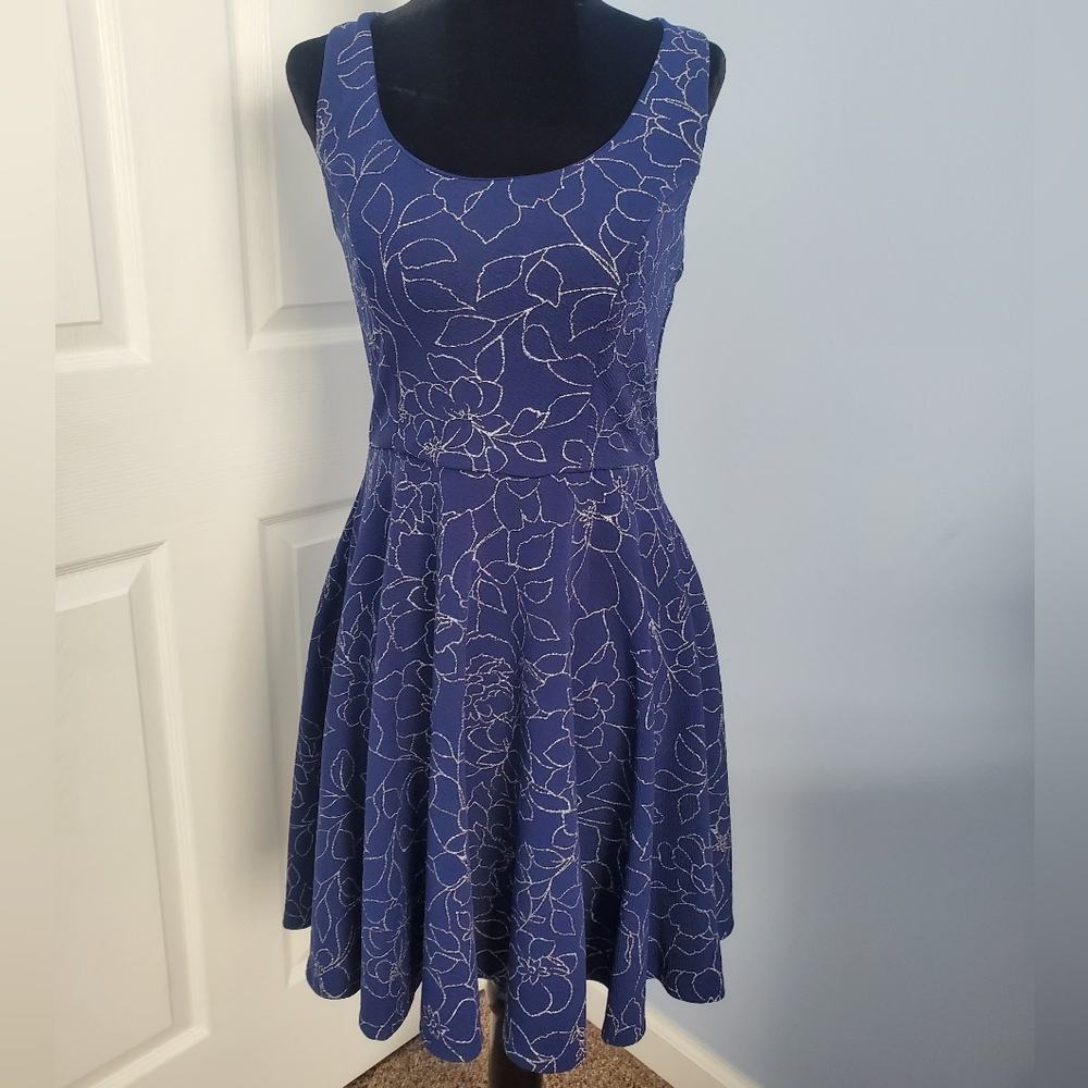 Blue Dress with Bow